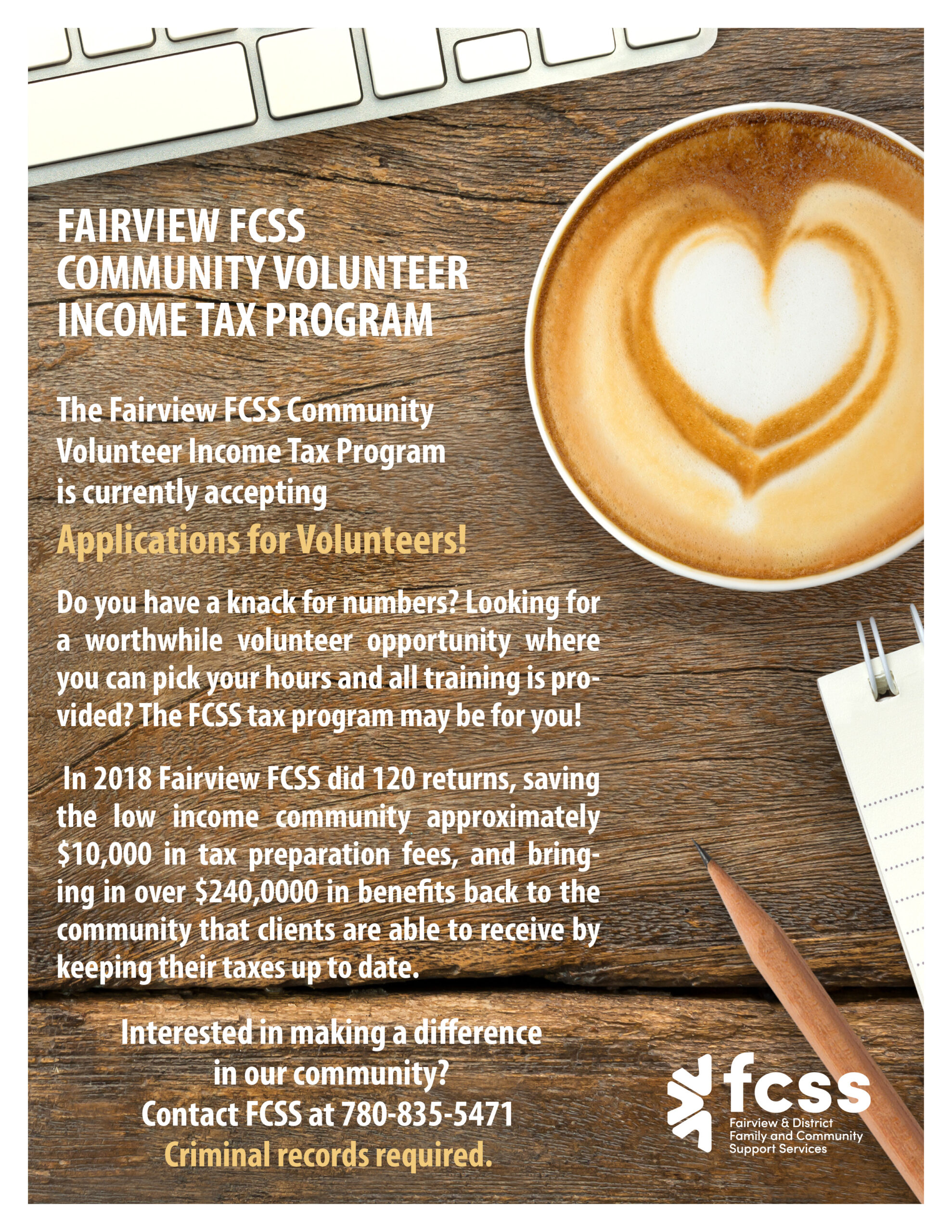 Income Tax volunteer recruitment